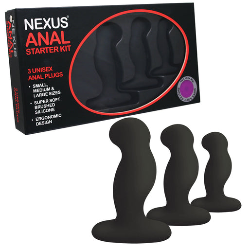 Nexus Anal Starter Kit Silicone Butt Plug Set | thevibed.com