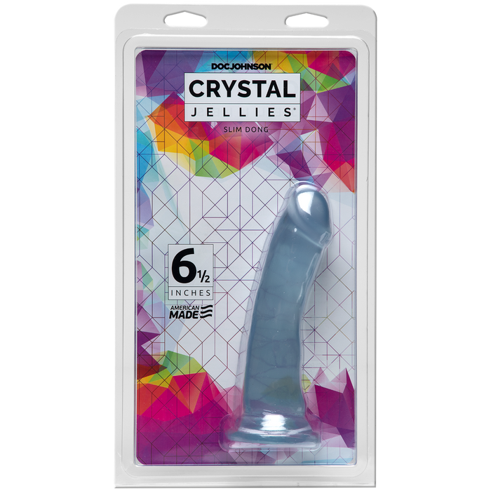 Doc Johnson Crystal Jellies 6.5" Suction Cup Slim Dong | thevibed.com