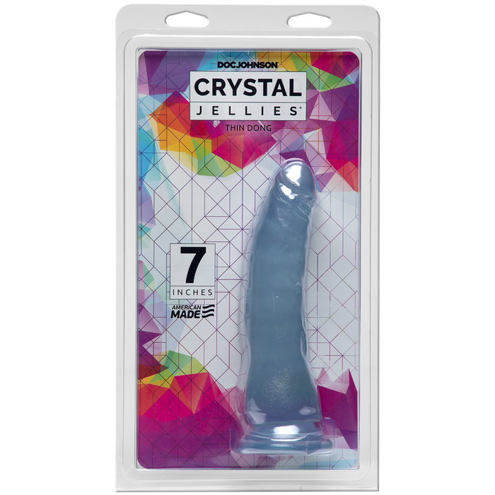 Doc Johnson Crystal Jellies 7" Suction Cup Thin Dong | thevibed.com