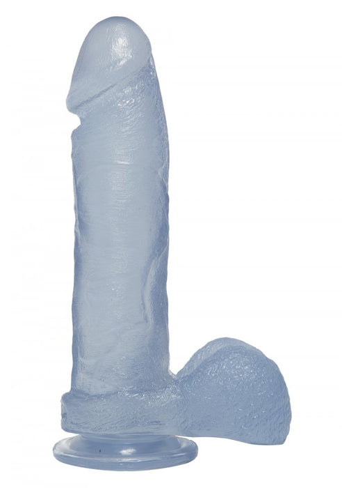 Doc Johnson Crystal Jellies 7" Suction Cup Realistic Cock with Balls | thevibed.com