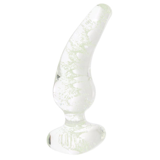 NS Novelties Firefly Glass Glow-in-the-Dark Angled 4" Butt Plug | thevibed.com