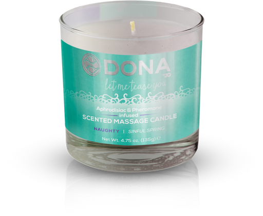 DONA by JO Pheromone-Infused Soy Massage Candle Naughty Scented | thevibed.com