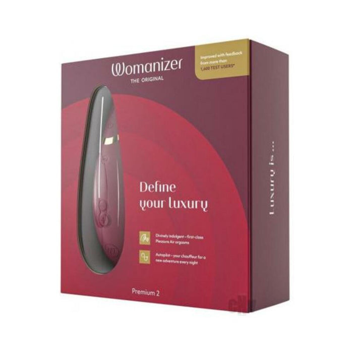 Products Womanizer Premium 2 Pleasure Air Vibrator Bordeaux