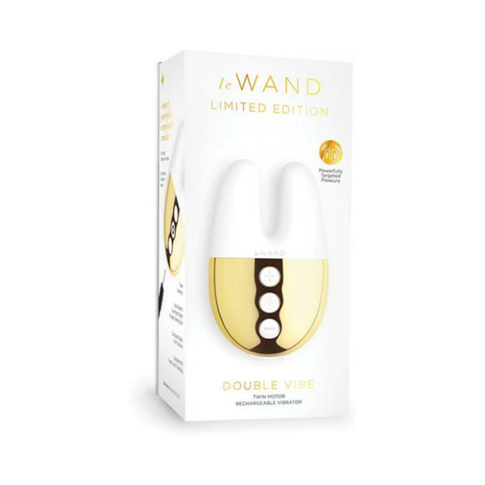 Le Wand Double Vibe White Gold | thevibed.com