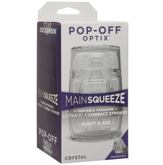 Doc Johnson Main Squeeze™ POP-OFF OPTIX Compact Stroker Pussy & Ass | thevibed.com