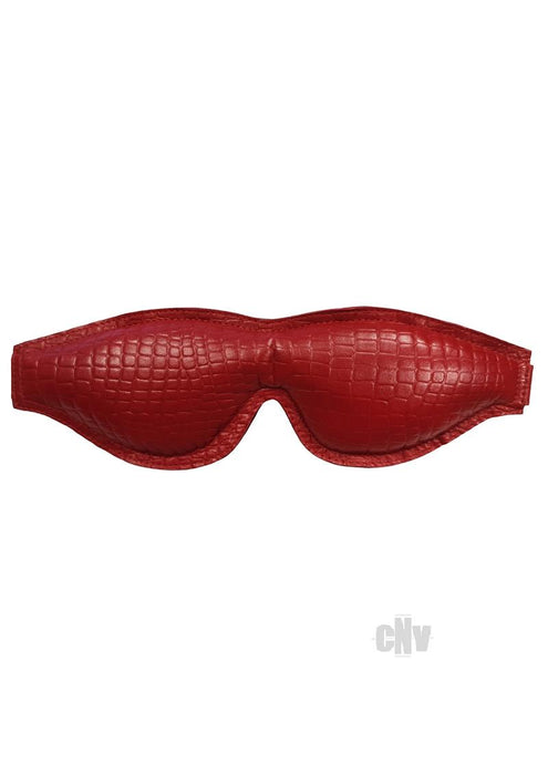 Rouge Large Padded Leather Blindfold - Burgundy