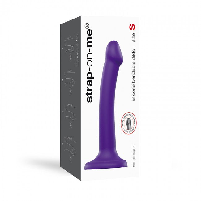Lovely Planet Strap-On-Me Dual Density Silicone Flexible Dildo Purple | thevibed.com