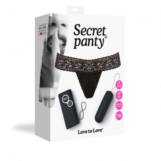 Lovely Planet Love to Love Secret Panty Remote Control Vibrator Black | thevibed.com