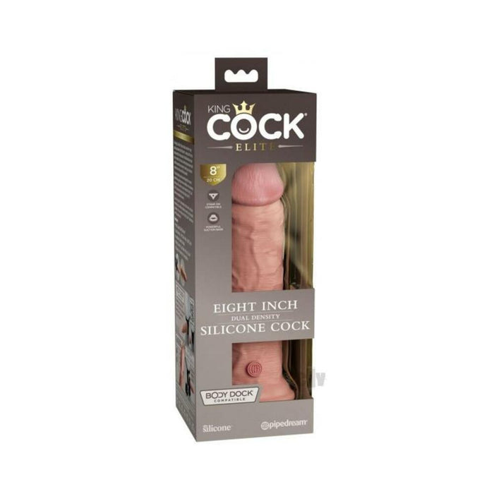 King Cock Elite Silicone Dual-density Cock 8 In. Light | thevibed.com
