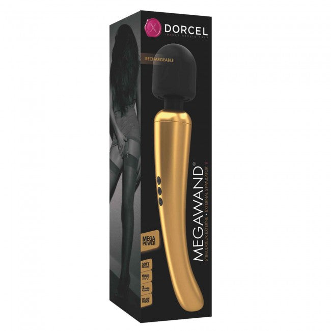 Dorcel Megawand Rechargeable Silicone Massager Gold | thevibed.com