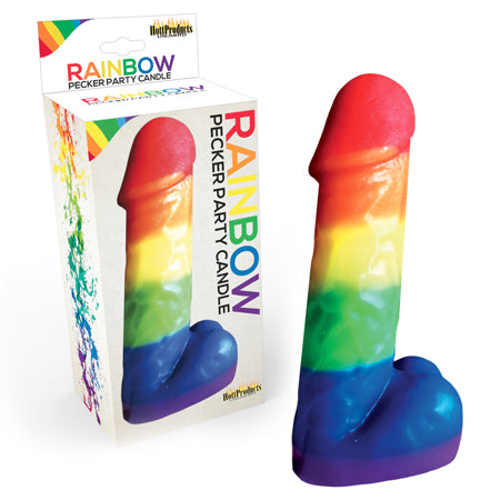 Rainbow Pecker Party Candle