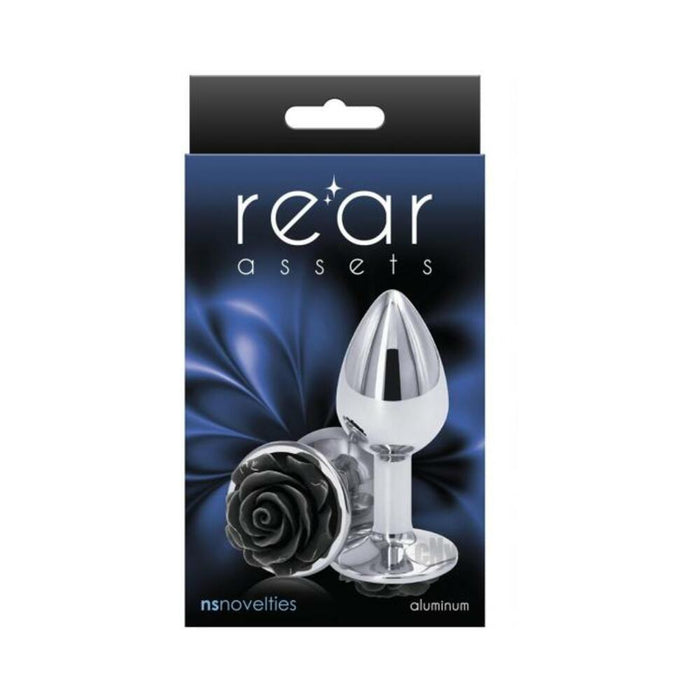 Rear Assets Rose Anal Plug - Small - Black | thevibed.com