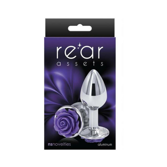 Rear Assets Rose Anal Plug - Small - Purple | thevibed.com