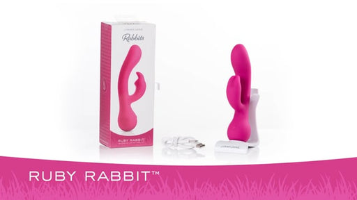 JimmyJane Rabbits Waterproof Rechargeable Vibrator Ruby Rabbit Edition | thevibed.com