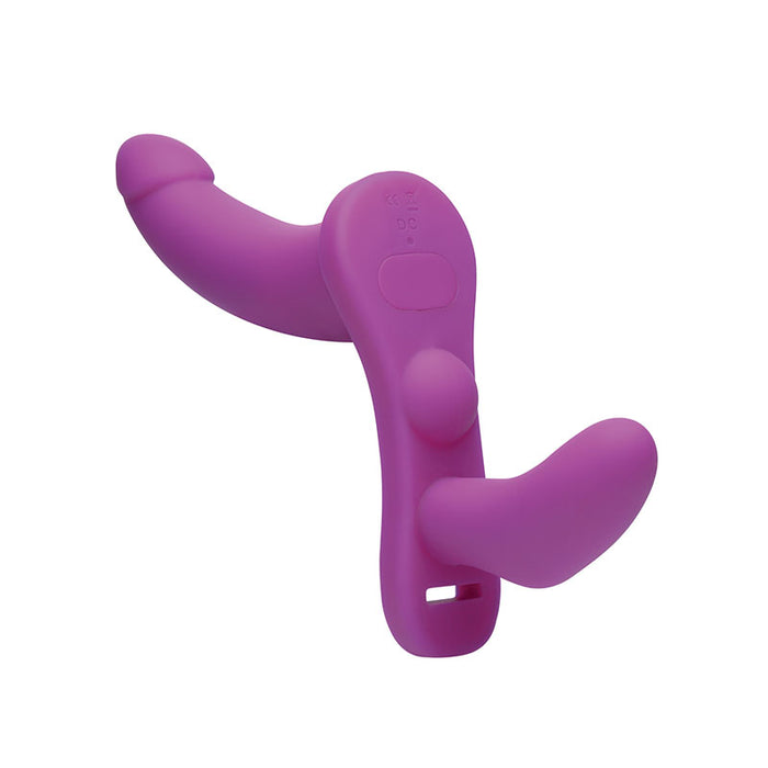 XR Brands Strap-U Double Take 10X Remote Controlled Double Penetration Dildo | thevibed.com