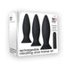 Adam & Eve Vibrating Rechargeable Anal Training Kit Black | thevibed.com