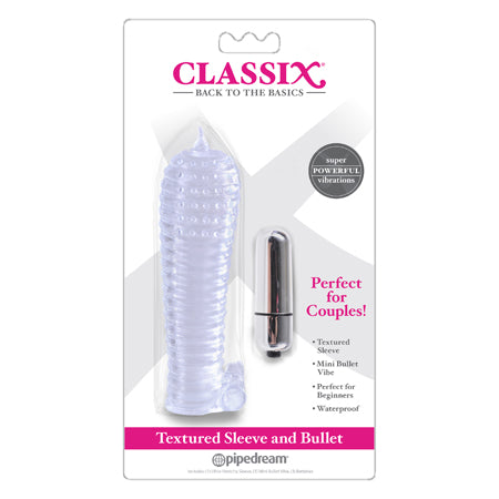Classix Textured Sleeve & Bullet - Clear