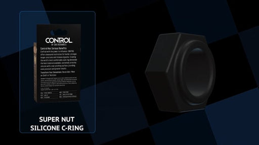 Sir Richard's CONTROL Super Nut Stretchy Silicone C-Ring Black | thevibed.com