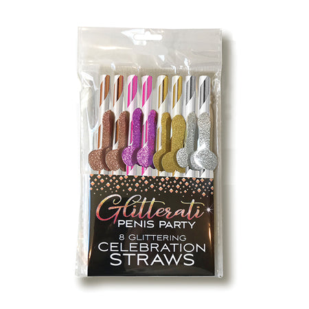 Glitterati Penis Party Straws - Pack of 8