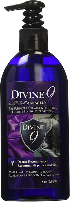 Divine 9 Water-Based Personal Lubricant with Carragel HPV Prevention Extract | thevibed.com