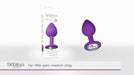 Pipedream Fantasy for Her Collection - Her Little Gem Medium Silicone Butt Plug | thevibed.com