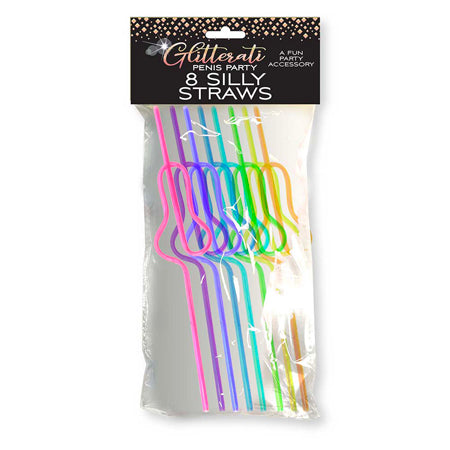 Glitterati Silly Penis Straws - Set of 8