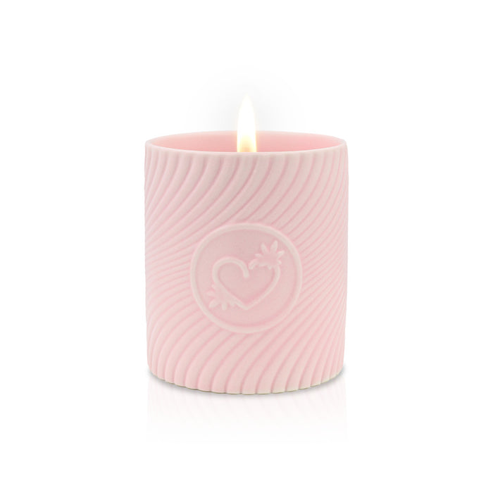 HighOnLove Pink Massage Candle - Strawberry Champagne