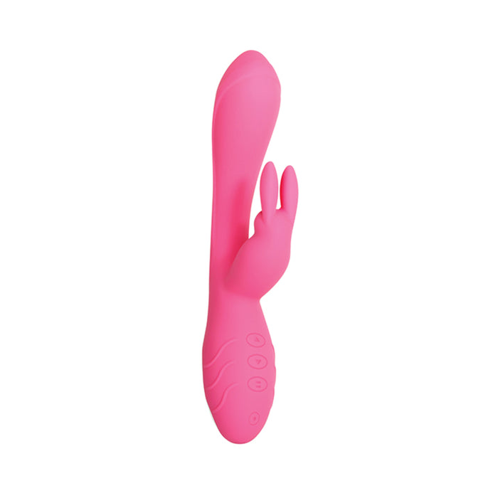 Evolved Bunny Kisses Rechargeable Silicone - Pink | thevibed.com