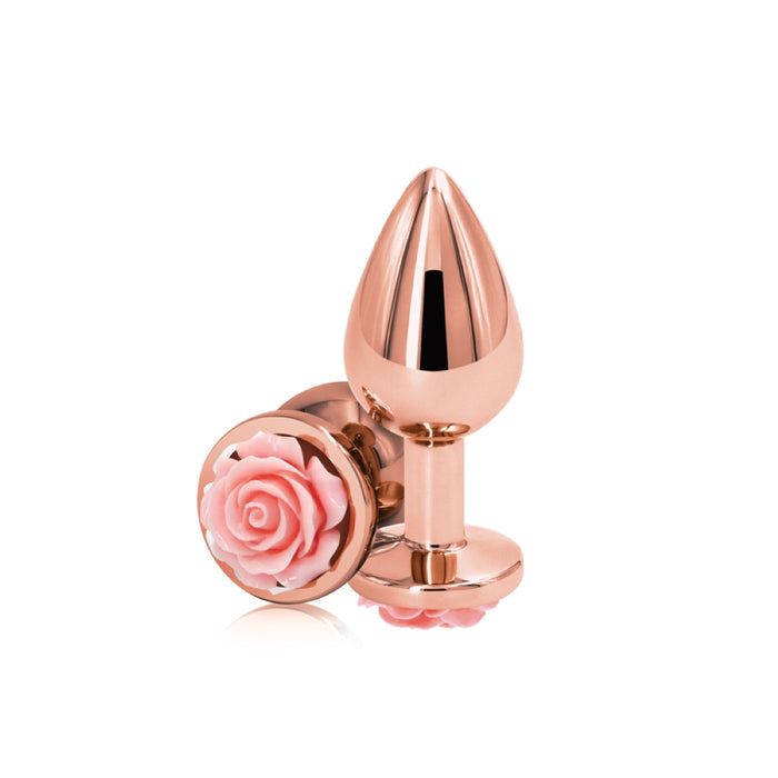 Rear Assets Rose Anal Plug - Medium - Pink