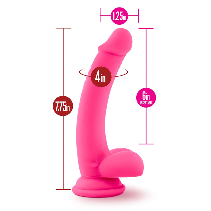 Blush Ruse D Thang 7.75" Silicone Suction Cup Dildo with Balls | thevibed.com