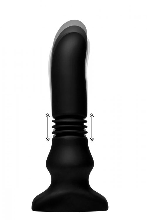 XR Brands Thunderplugs Vibrating & Thrusting Butt Plug with Remote Control | thevibed.com