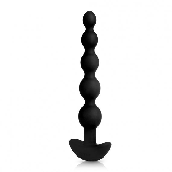 b-Vibe Cinco Vibrating Rechargeable Anal Beads Black | thevibed.com