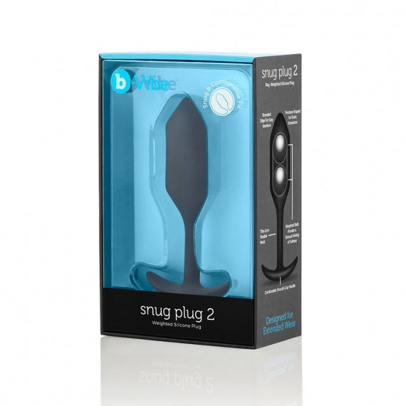 b-Vibe Snug Plug 2 Small Weighted Silicone Anal Plug | thevibed.com