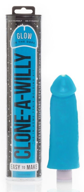 Clone-A-Willy Glow-in-the-Dark Vibrating Penis Molding Kit Blue | thevibed.com