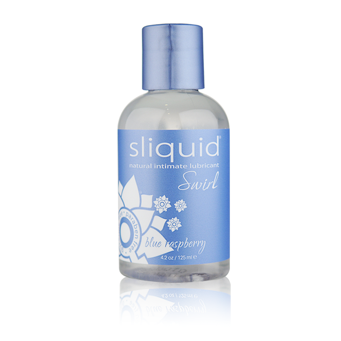 Sliquid Naturals Swirl Blue Raspberry Flavored Personal Lubricant | thevibed.com