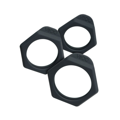 VeDo Bolt 3-Pack Silicone Cock Ring Set | thevibed.com