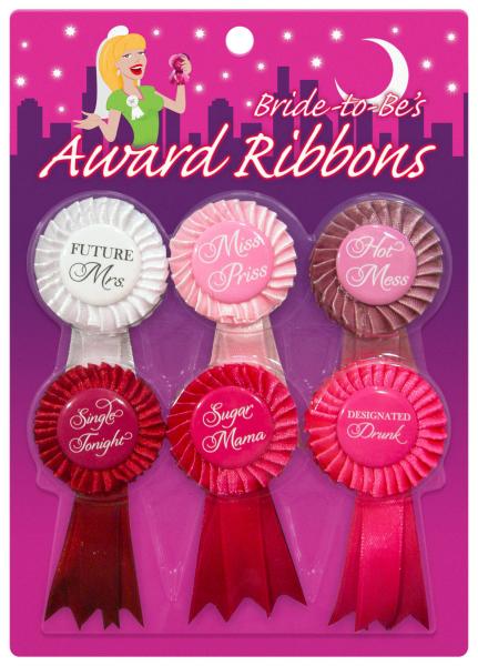 Bride to Be's Award Ribbons - Pack of 6