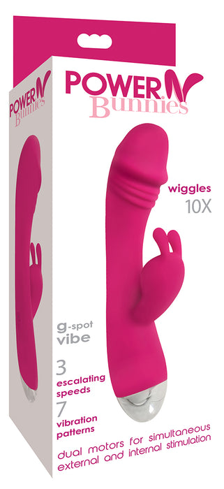 Curve Power Bunnies Wiggles Silicone Rechargeable Rabbit Vibrator | thevibed.com