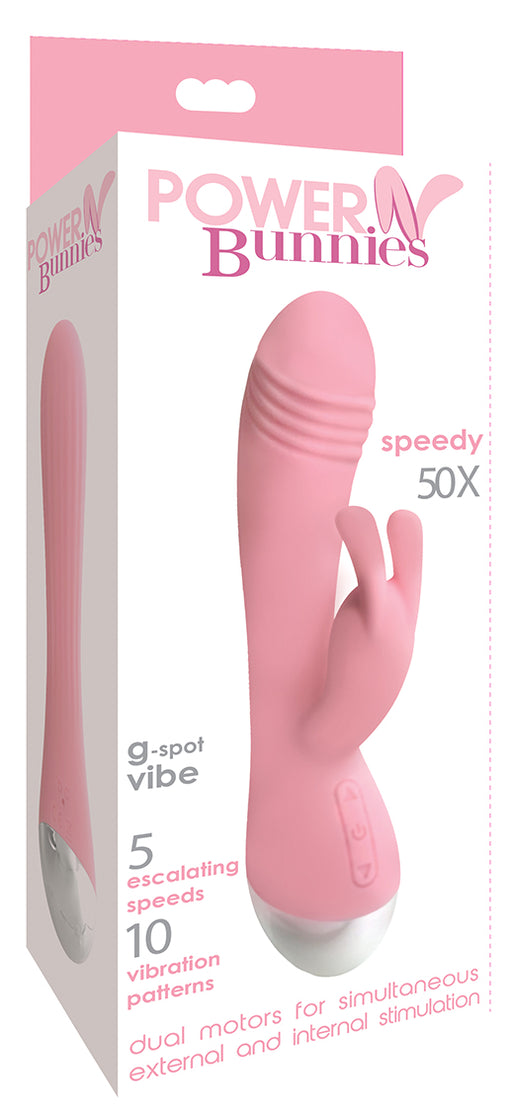 Curve Power Bunnies Speedy Silicone Rechargeable Rabbit Vibrator | thevibed.com
