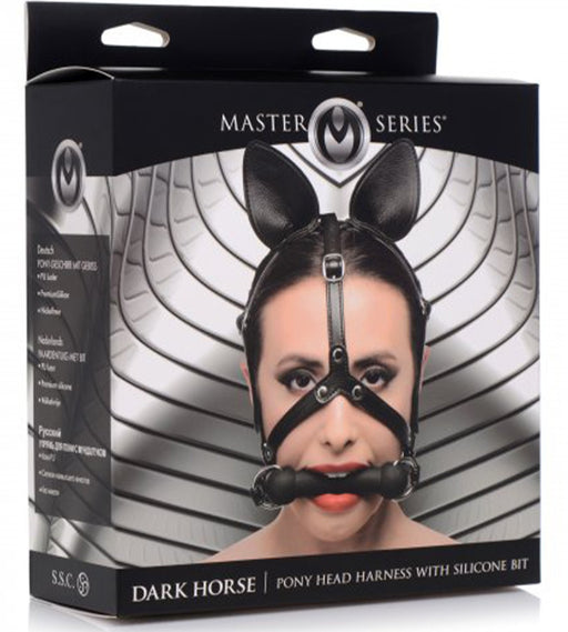 XR Brands Master Series Dark Horse Harness with Bit Gag | thevibed.com