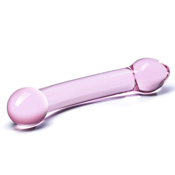 Glas Double Trouble 8" Glass Double-Sided Dildo Purple | thevibed.com