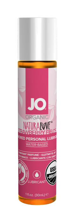 System JO Naturalove Strawberry Fields USDA Organic Water-Based Personal Lubricant | thevibed.com