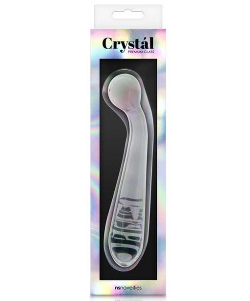 NS Novelties Crystal G-Spot Wand Glass Dildo | thevibed.com