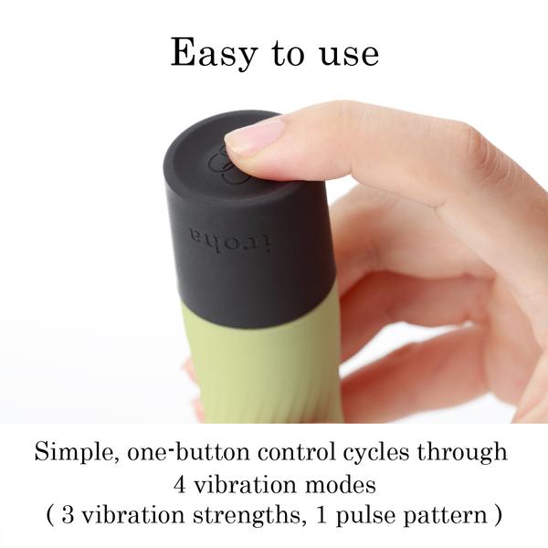Tenga iroha zen MATCHA Mini Waterproof Vibrator Green | thevibed.com
