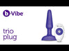 b-Vibe Trio Silicone Remote Controlled Anal Plug | thevibed.com