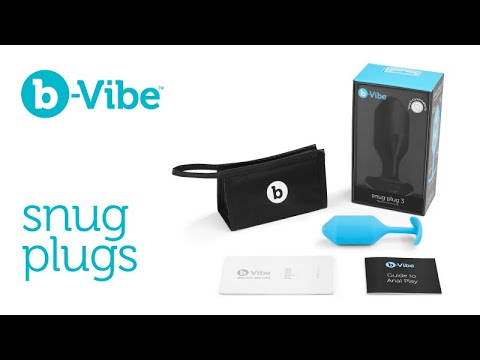 b-Vibe Snug Plug 4 Large Weighted Silicone Anal Plug Black | thevibed.com