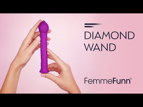 FemmeFunn Diamond Wand Textured Rechargeable G-Spot Vibrator | thevibed.com
