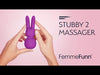 FemmeFunn Stubby 2 Rechargeable Waterproof Vibrating Massager Turquoise | thevibed.com