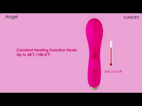 SVAKOM Angel Swirl Texture Heating Vibrator Pink | thevibed.com