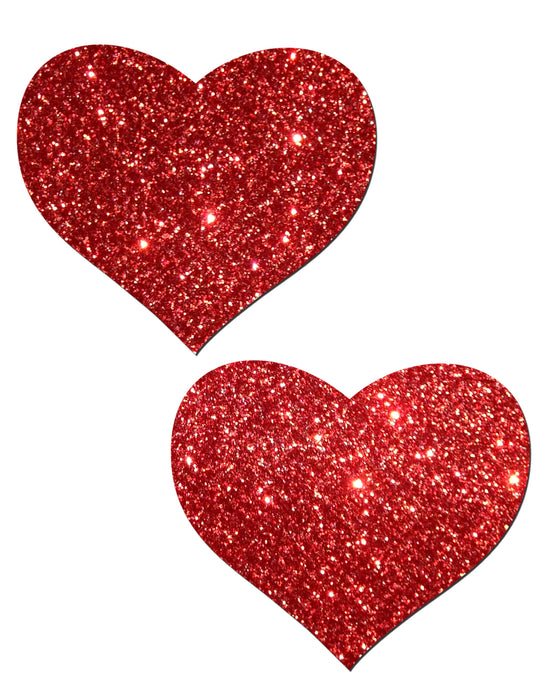 Pastease Premium Glitter Heart -  Red O/S